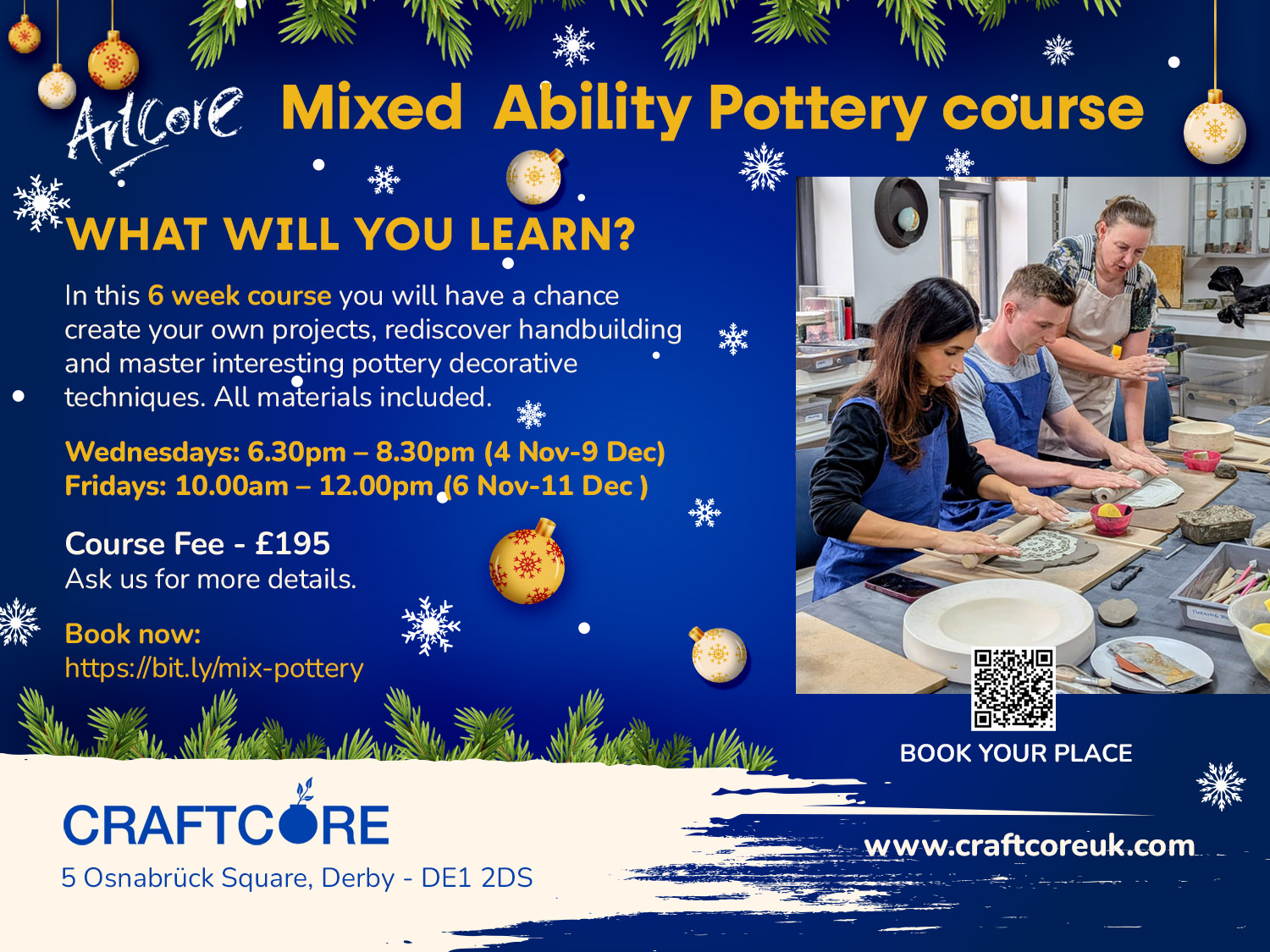 Mixed Ability Pottery (6-Week Course)
